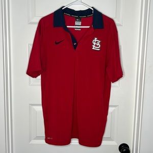 Nike Dry fit polo St Louis Cardinals sz lg